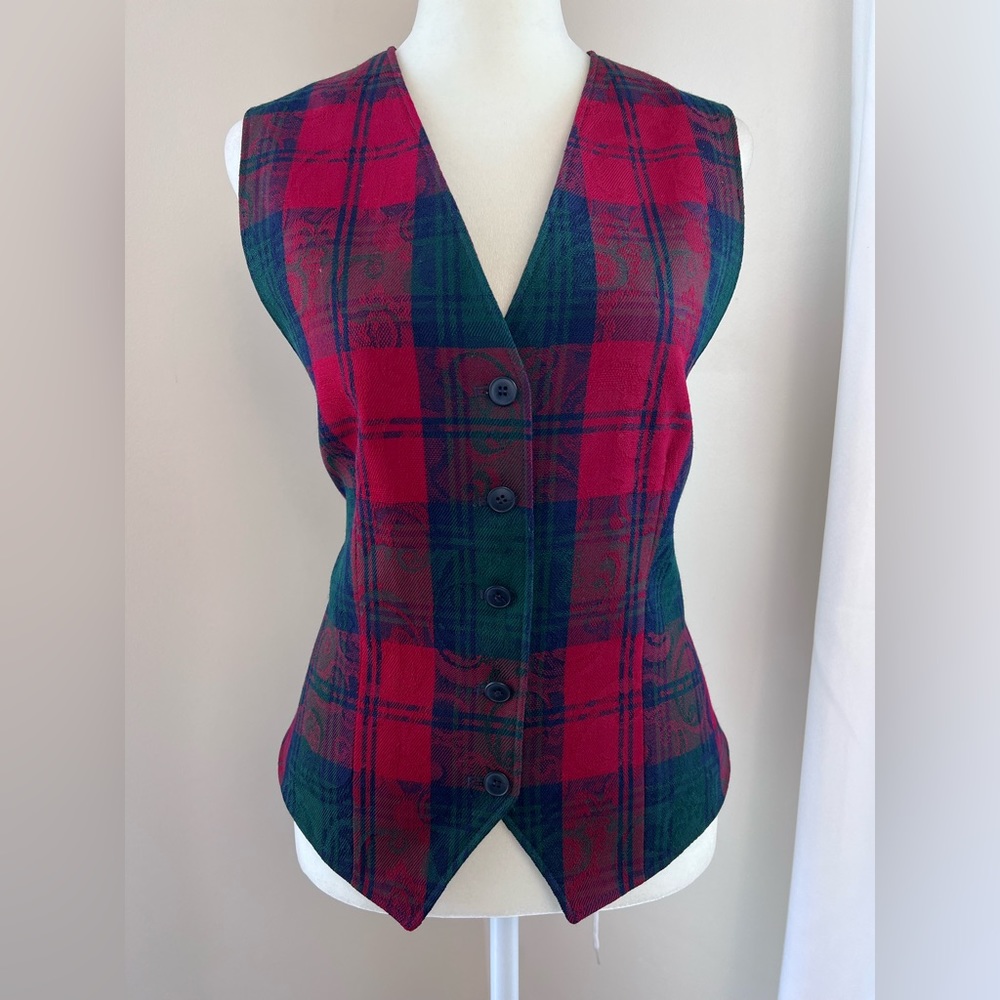 VINTAGE 90s PENDLETON plaid wool VEST